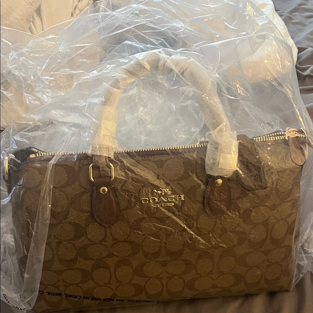 Coach Brown Signature Satchel